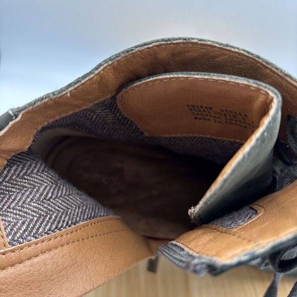 AETREX Stella Olive Green Suede Lace up Zip Ankle Boot EU 42 US 11 Arch Support - Picture 12 of 12